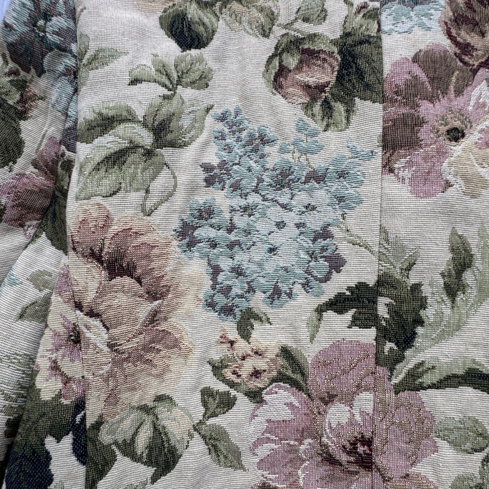 Napa Valley Floral Tapestry Blazer Jacket Women Medium Button Front Vintage 90s - Picture 13 of 15